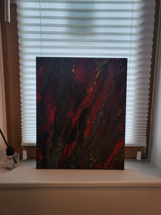 Red Volcano Canvas