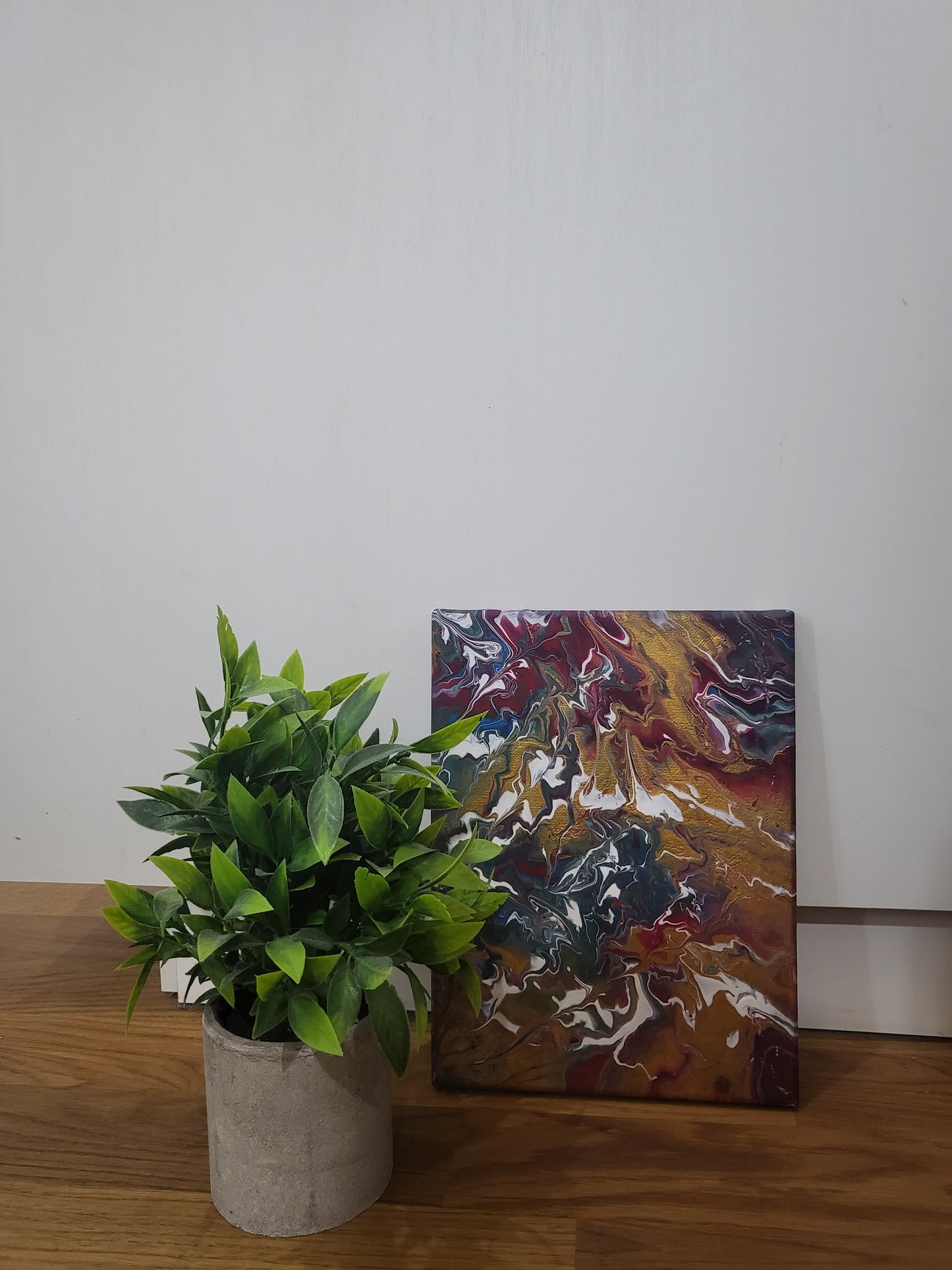 Glitzernde Blüten-Leinwand