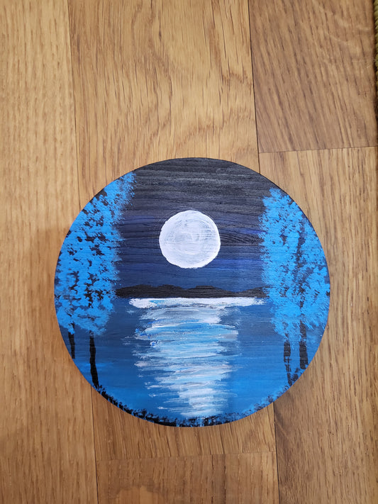 Moon on the sea